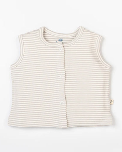 Beelittle White & Light Grey Jhablas-Cotton-Koala-Pack of 2-For Infants