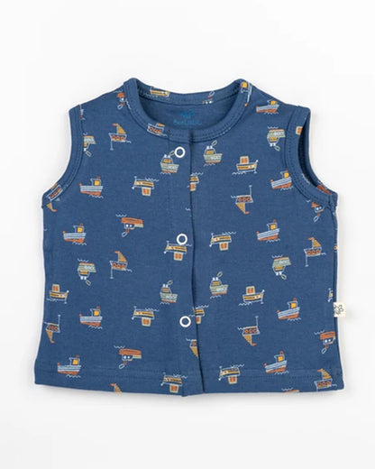 Beelittle Blue Jhablas-Cotton-Coracle-Pack of 2-For Infants