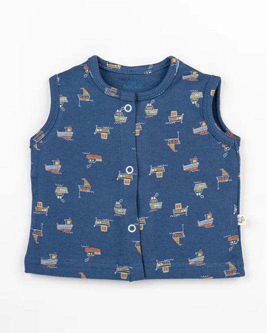 Beelittle Blue Jhablas-Cotton-Coracle-Pack of 2-For Infants