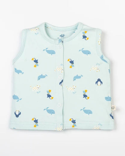 Beelittle Blue Jhablas-Cotton-Frozen Animals-Pack of 2-For Infants