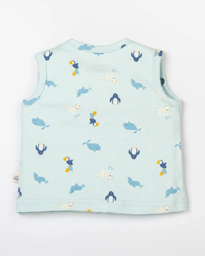 Beelittle Blue Jhablas-Cotton-Frozen Animals-Pack of 2-For Infants