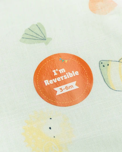 Beelittle Light Blue Jhablas-Organic Cotton-Dolphins-For Infants