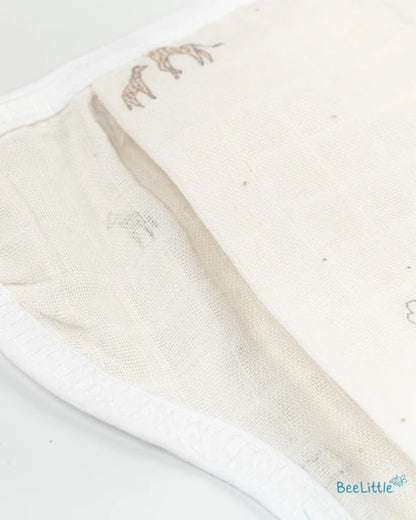 BeeLittle Giffy Knotted Nappy-Organic Cotton-Washable & Reusable-0 to 3M-Pack of 3