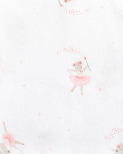 BeeLittle Pinky Mice Velcro Nappy-Organic Cotton-Washable & Reusable-0 to 3M-Pack of 3