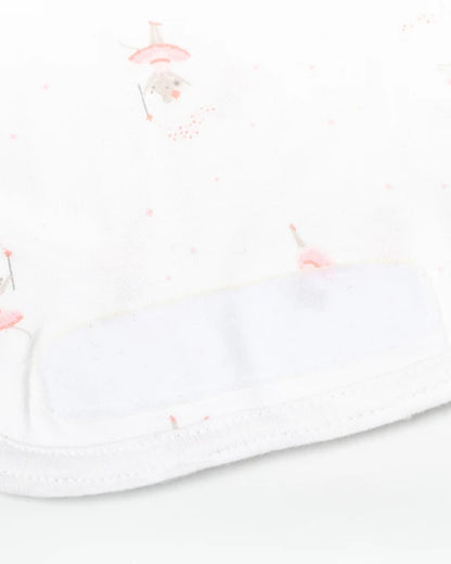 BeeLittle Pinky Mice Velcro Nappy-Organic Cotton-Washable & Reusable-0 to 3M-Pack of 3