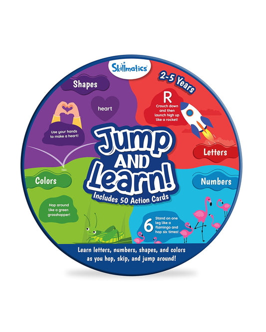 Skillmatics Jump and Learn Flash Cards-50 Double Sided Cards-Learning & Educational Toys-12M+