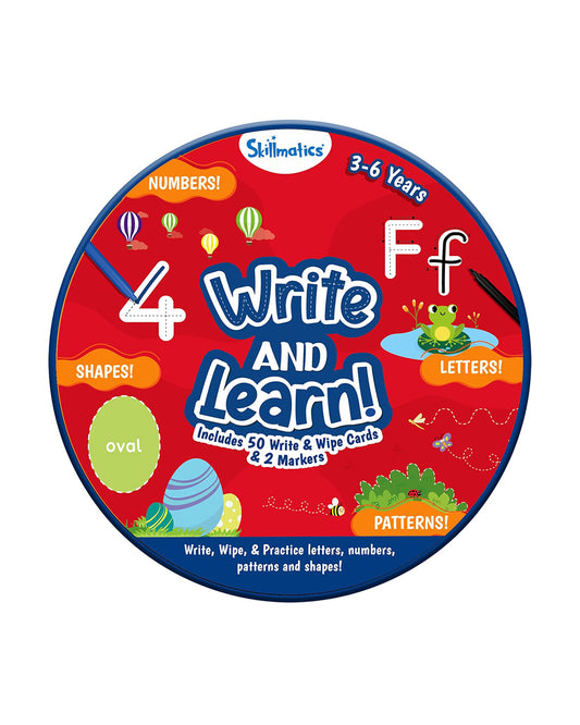 Skillmatics Write and Learn Flash Cards-50 Double Sided Cards-Learning & Educational Toys-12M+