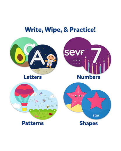 Skillmatics Write and Learn Flash Cards-50 Double Sided Cards-Learning & Educational Toys-12M+