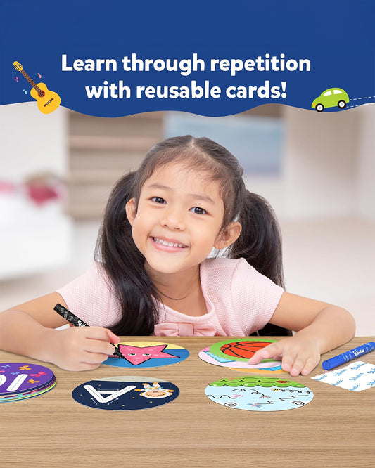 Skillmatics Write and Learn Flash Cards-50 Double Sided Cards-Learning & Educational Toys-12M+