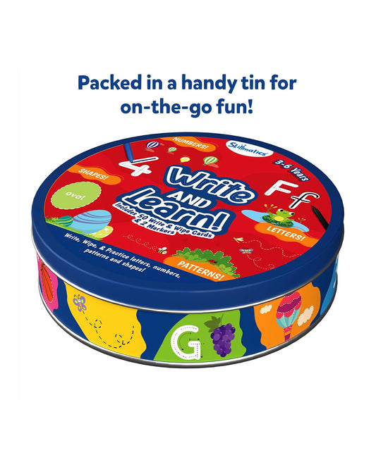 Skillmatics Write and Learn Flash Cards-50 Double Sided Cards-Learning & Educational Toys-12M+