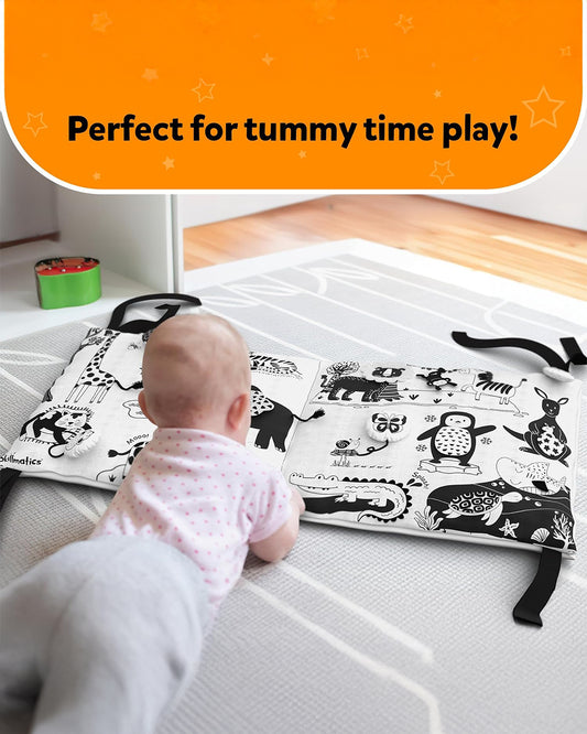 Skillmatics High Contrast Sensory Playmat-Black and White-Visual Stimulation & Sensory Development-0M+