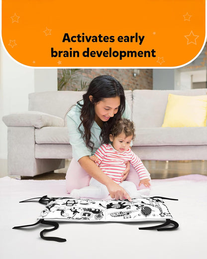 Skillmatics High Contrast Sensory Playmat-Black and White-Visual Stimulation & Sensory Development-0M+