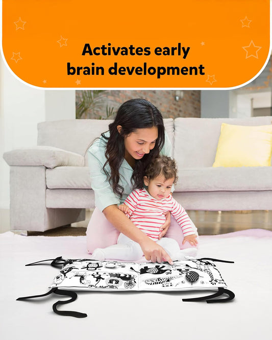 Skillmatics High Contrast Sensory Playmat-Black and White-Visual Stimulation & Sensory Development-0M+