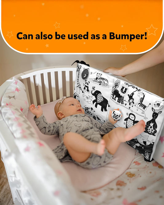 Skillmatics High Contrast Sensory Playmat-Black and White-Visual Stimulation & Sensory Development-0M+