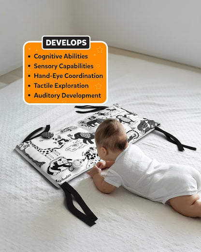 Skillmatics High Contrast Sensory Playmat-Black and White-Visual Stimulation & Sensory Development-0M+