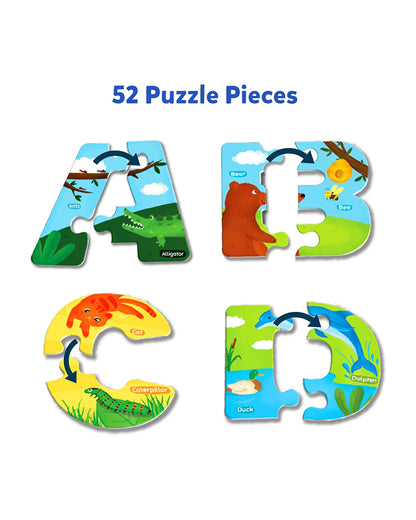 Skillmatics Animal Alphabet Floor Puzzle-52 Pieces-Learning & Educational Toys-12M+