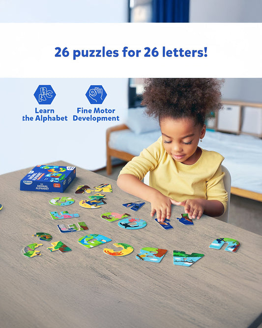 Skillmatics Animal Alphabet Floor Puzzle-52 Pieces-Learning & Educational Toys-12M+