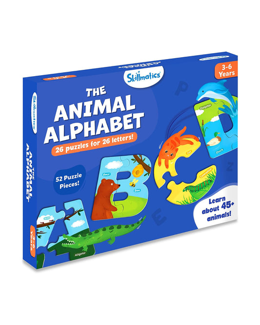 Skillmatics Animal Alphabet Floor Puzzle-52 Pieces-Learning & Educational Toys-12M+