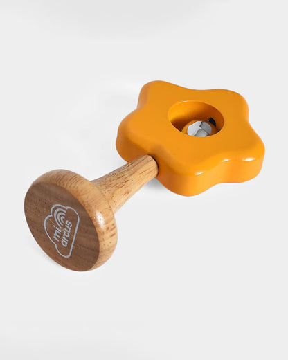 Mi Arcus Flower Bell-Teether Wooden Rattle Toy-For Infants