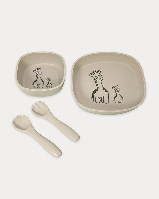 Mi Arcus Happy Summer Silicone Rook Dinnerware Set-Dishwasher & Microwave Safe-Pack of 4
