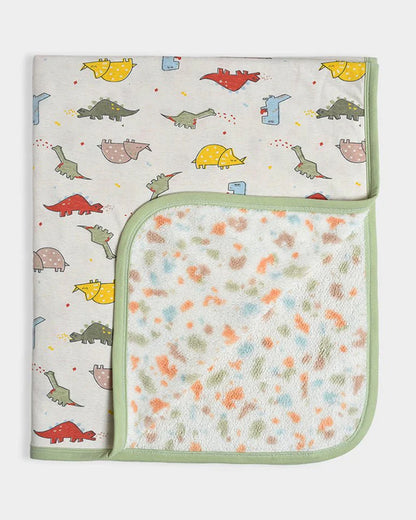 Mi Arcus Dinomite Spiky Sherpa Baby Blanket-Lightweight & Breathable-Cream-For Infants