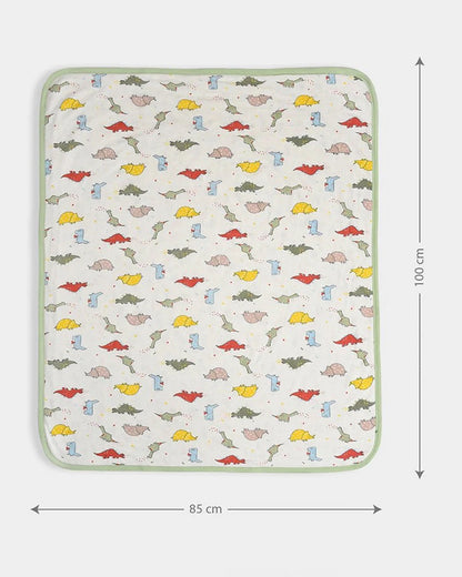 Mi Arcus Dinomite Spiky Sherpa Baby Blanket-Lightweight & Breathable-Cream-For Infants