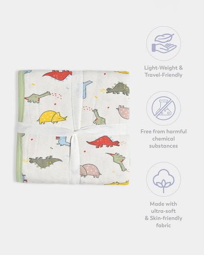 Mi Arcus Dinomite Spiky Sherpa Baby Blanket-Lightweight & Breathable-Cream-For Infants