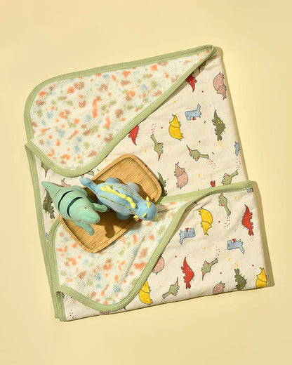 Mi Arcus Dinomite Spiky Sherpa Baby Blanket-Lightweight & Breathable-Cream-For Infants