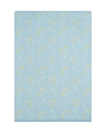 Mi Arcus Mini Me Knitted Baby Blanket-100% Cotton-Blue-For 2 to 6Y