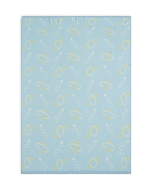 Mi Arcus Mini Me Knitted Baby Blanket-100% Cotton-Blue-For 2 to 6Y