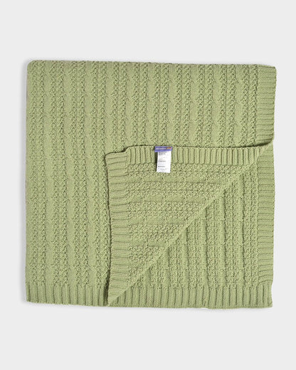 Mi Arcus Bonjour Cozy Knitted Baby Blanket-Lightweight & Breathable-Green-For 1 to 3Y