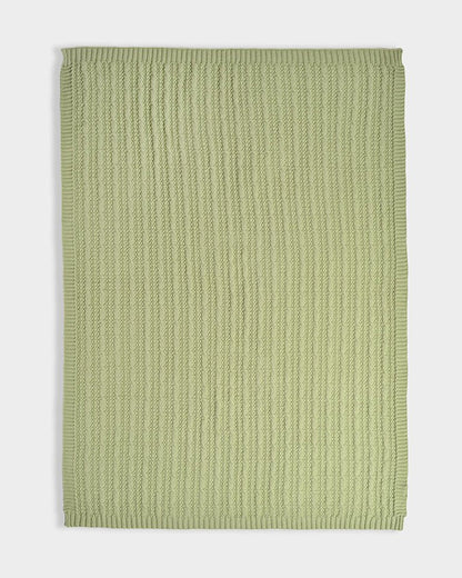Mi Arcus Bonjour Cozy Knitted Baby Blanket-Lightweight & Breathable-Green-For 1 to 3Y
