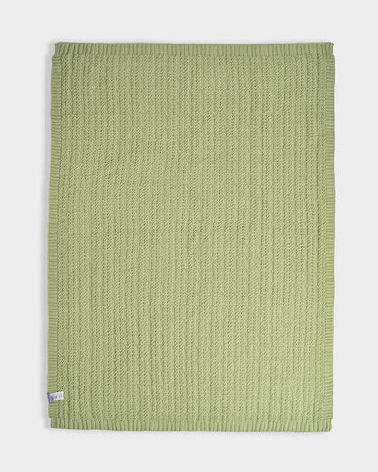 Mi Arcus Bonjour Cozy Knitted Baby Blanket-Lightweight & Breathable-Green-For 1 to 3Y