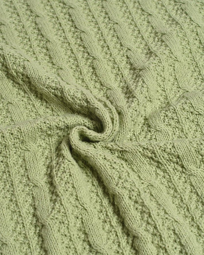 Mi Arcus Bonjour Cozy Knitted Baby Blanket-Lightweight & Breathable-Green-For 1 to 3Y