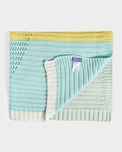 Mi Arcus Fruits Knitted Baby Blanket-100% Cotton-Multicolor-For Infants