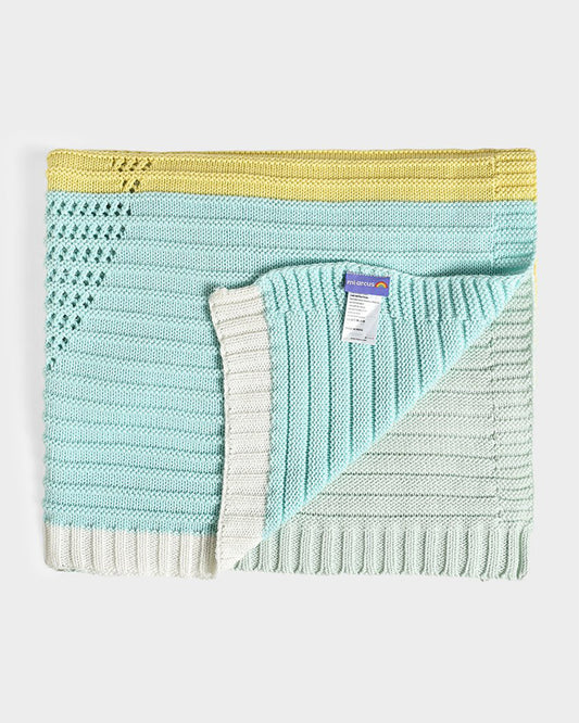 Mi Arcus Fruits Knitted Baby Blanket-100% Cotton-Multicolor-For Infants