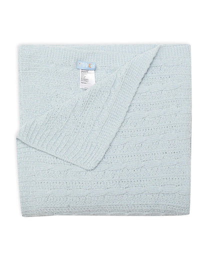 Mi Arcus Cozy Knitted Baby Blanket-Lightweight & Breathable-Blue-For 1 to 3Y