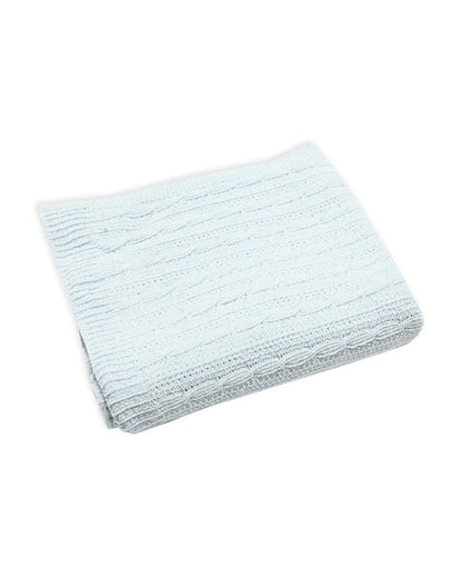 Mi Arcus Cozy Knitted Baby Blanket-Lightweight & Breathable-Blue-For 1 to 3Y