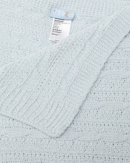 Mi Arcus Cozy Knitted Baby Blanket-Lightweight & Breathable-Blue-For 1 to 3Y
