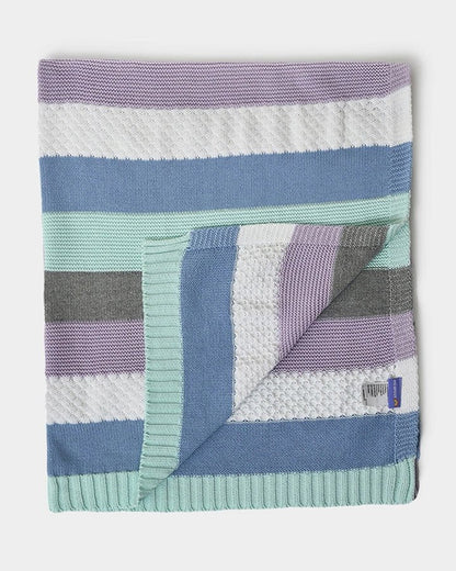 Mi Arcus Ultra Soft Knitted Blanket-100% Cotton-Multicolor-For Infants