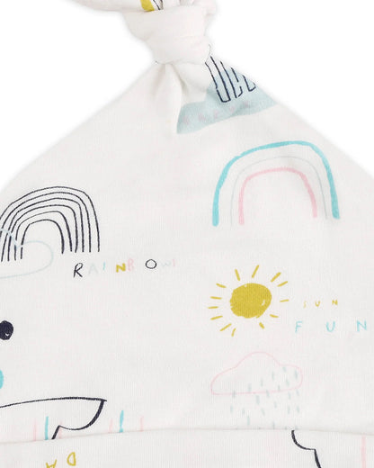 Kicks & Crawl Multicolor Caps-100% Cotton-Kitten-Pack of 3-For Infants