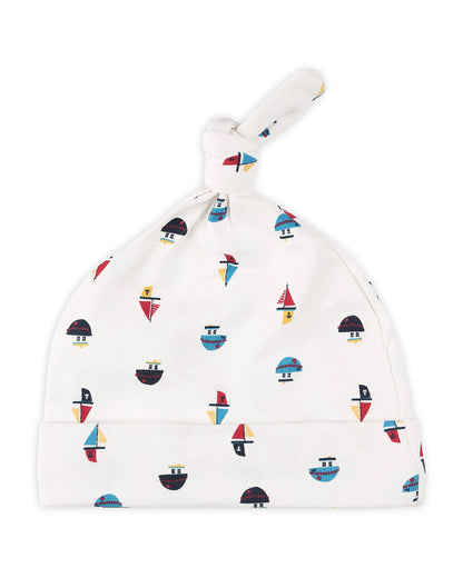 Kicks & Crawl Multicolor Caps-100% Cotton-Daddy's Baby-Pack of 3-For Infants