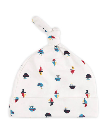 Kicks & Crawl Multicolor Caps-100% Cotton-Daddy's Baby-Pack of 3-For Infants