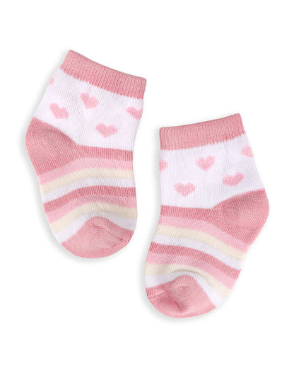 Kicks & Crawl Pink Socks-Cotton-Daisy Dreams-Pack of 3-For Infants
