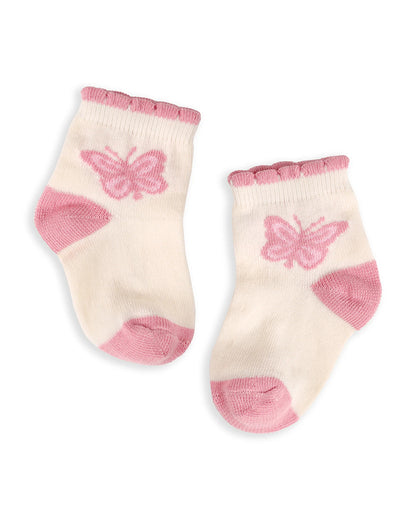 Kicks & Crawl Pink Socks-Cotton-Daisy Dreams-Pack of 3-For Infants