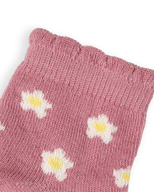 Kicks & Crawl Pink Socks-Cotton-Daisy Dreams-Pack of 3-For Infants
