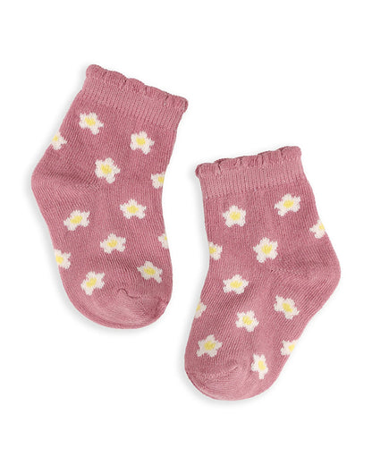 Kicks & Crawl Pink Socks-Cotton-Daisy Dreams-Pack of 3-For Infants