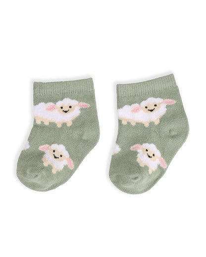 Kicks & Crawl Multicolor Socks-Cotton-Farm Friends-Pack of 3-For Infants