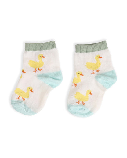 Kicks & Crawl Multicolor Socks-Cotton-Farm Friends-Pack of 3-For Infants