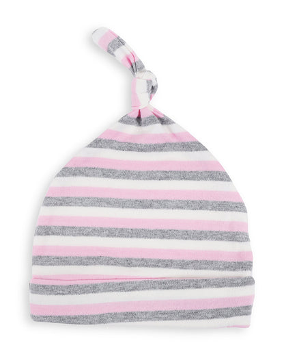 Kicks & Crawl Pink Caps-100% Cotton-Little Miss Floral-For Infants